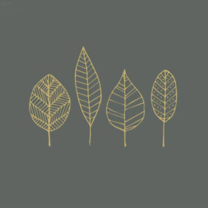 Paper Products Designs Pure Gold Leaves Anthracite Beverage Napkins 54686 Borrego Outfitters
