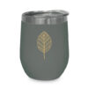 Paper Products Designs Pure Gold Leaves Anthracite Stainless Beverage Tumbler 54683 Borrego Outfitters