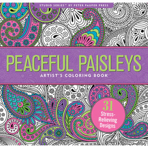 Peter Pauper Press Coloring Book Peaceful Paisley Borrego Outfitters