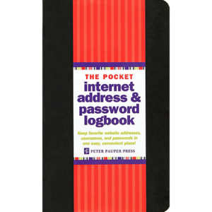 Peter Pauper Press Internet Address Password Logbook 7005 Borrego Outfitters