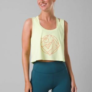 Prana Alpenglow Crop Tank Lime Squeeze Mountain 1972221.1 Borrego Outfitters