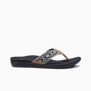 Reef RF0A3VDN Ortho Woven Bounce Black White 2 Borrego Outfitters