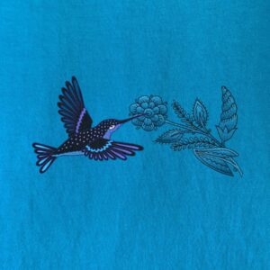 Sabaku Artwear Boutique T Bouquet Hummingbird Deep Turquoise Med 26327 1 Borrego Outfitters