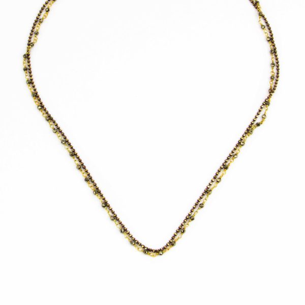 Santore Jewelry Baby Pyrite Double Chain Necklace Black 20306 Borrego Outfitters