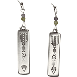 Silver Sparrow Jewelry Arrow With Amethyst Peridot Earrings C136A CSS Borrego Outfitters