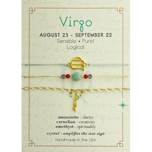 Silver Sparrow Jewelry Virgo Zodiac Bracelet Gold ZB6G Borrego Outfitters
