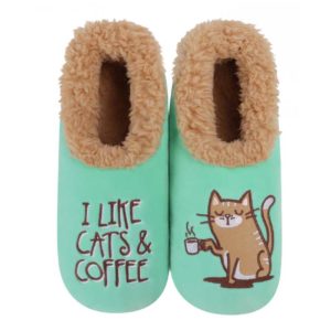 Snoozies Womens I Like Cats And Coffee Borrego Outfitters