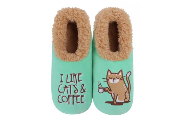 Snoozies Womens I Like Cats And Coffee Borrego Outfitters