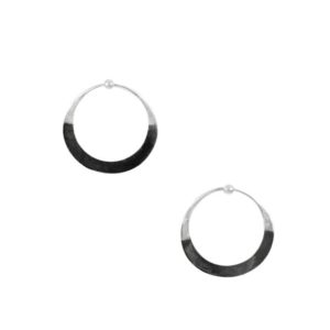 Tomas Rhodium Dipped Hammered Hoops Silver Small 70579 Borrego Outfitters