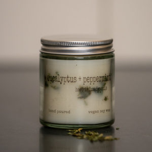 Wickd Bean Candles Eucalyptus Peppermint Candle 401HRB EUCPEP Borrego Outfitters
